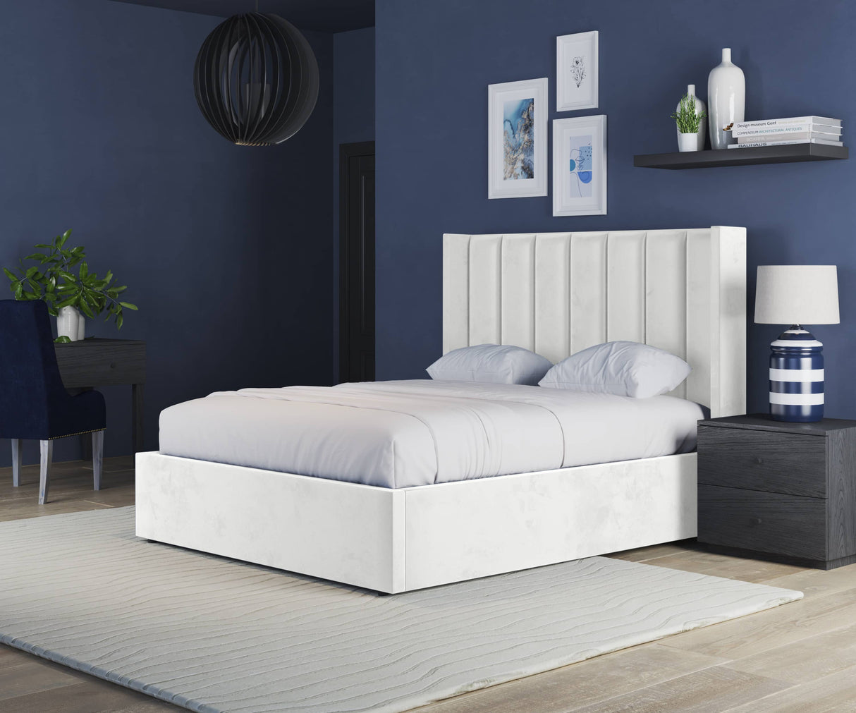 Paris Electric Adjustable Bed Frame with Winged Headboard
