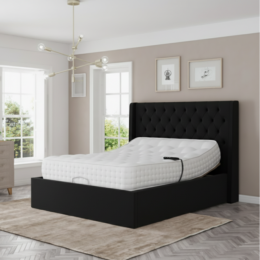 HarmonyLift Luxe 9000 Premium Adjustable Bed with Memory Foam Mattress