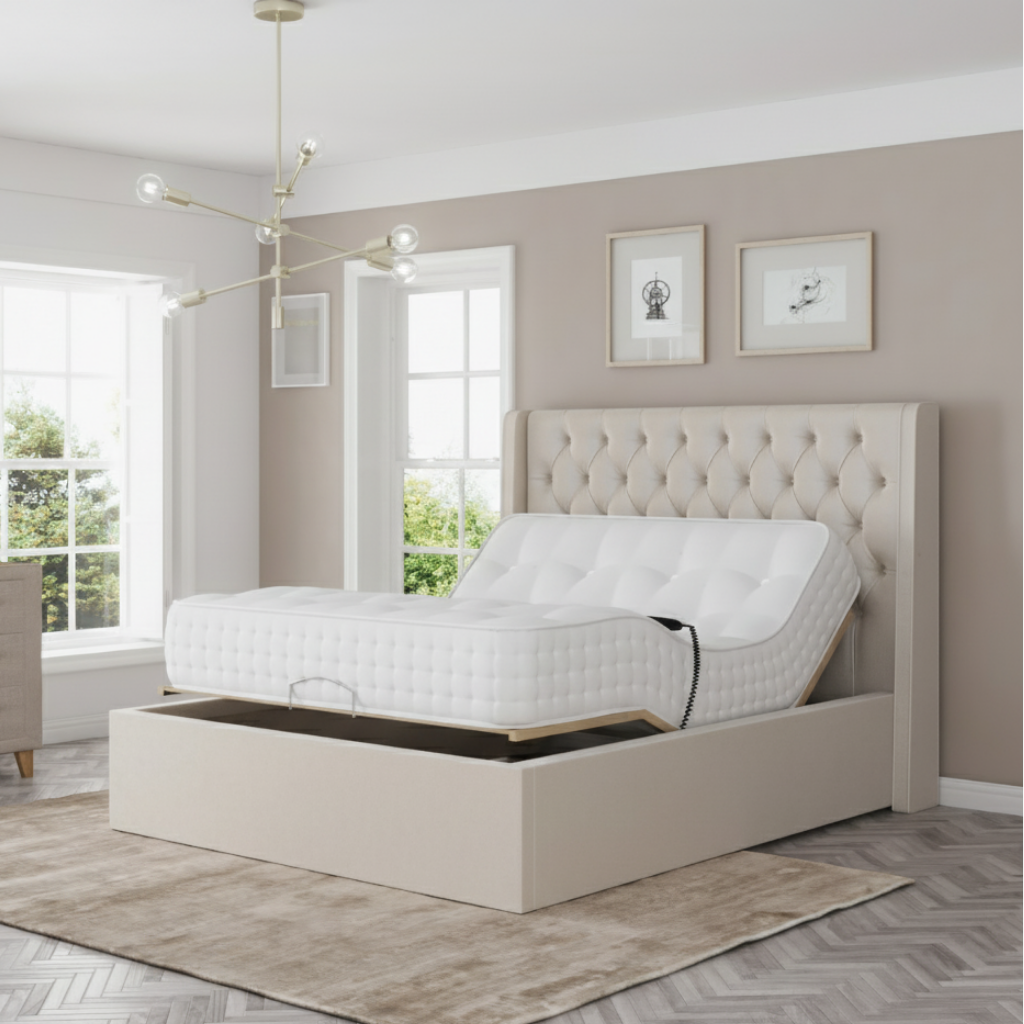 HarmonyLift Luxe 9000 Premium Adjustable Bed with Memory Foam Mattress