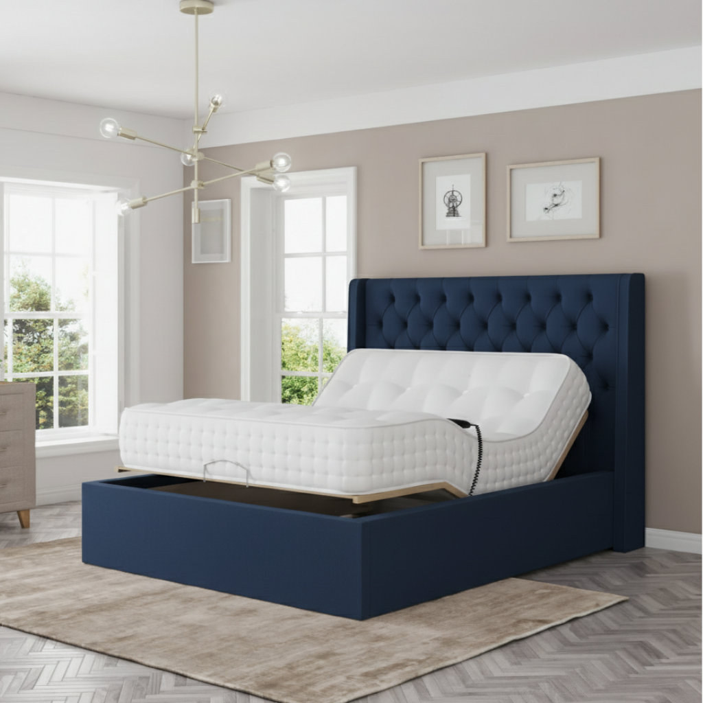 HarmonyLift Luxe 9000 Premium Adjustable Bed with Memory Foam Mattress