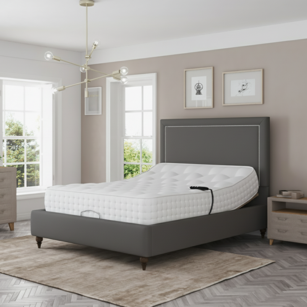 EaseMotion HealthPlus Electric Adjustable Bed Set Memory Gel 1000 Mattress