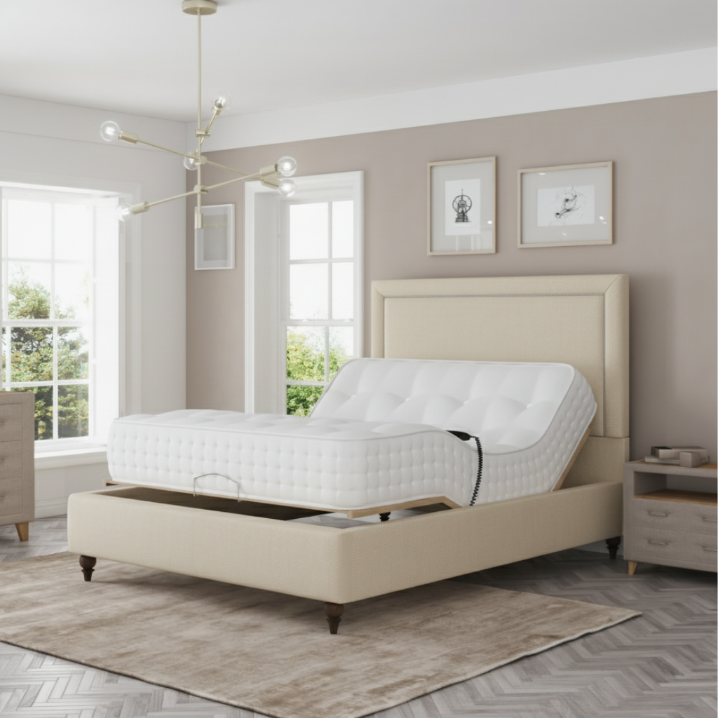 EaseMotion HealthPlus Electric Adjustable Bed Set Memory Gel 1000 Mattress