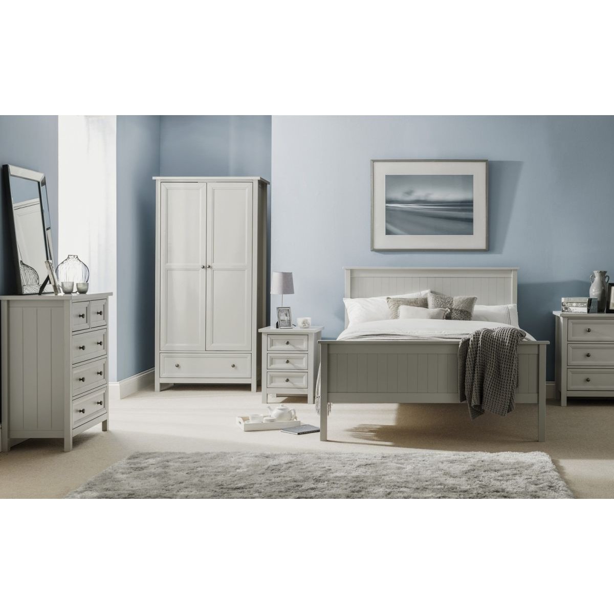 Maine 3+2 Drawer Chest - Dove Grey