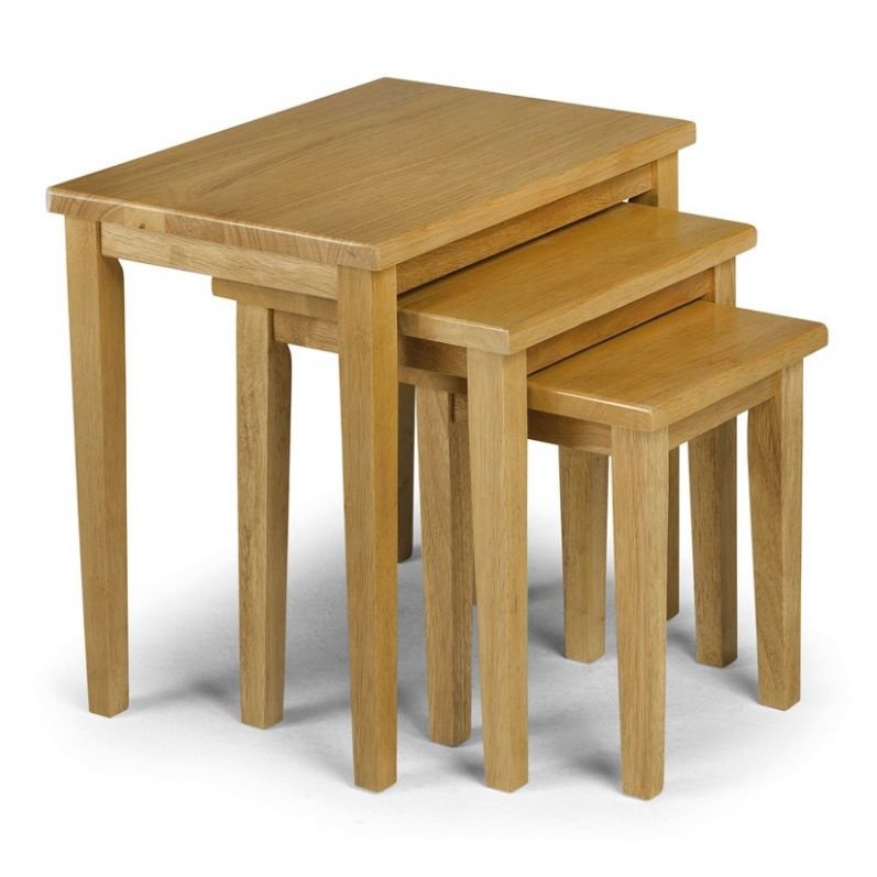 Cleo Nest of Tables - Light Oak Finish