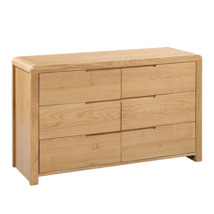 Curve 6 Drawer Wide Chest