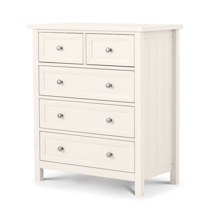 Maine 3+2 Drawer Chest - Surf White