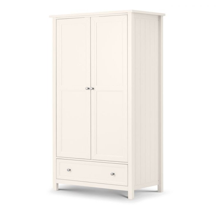 Maine 2 Door Combination Wardrobe - Surf White