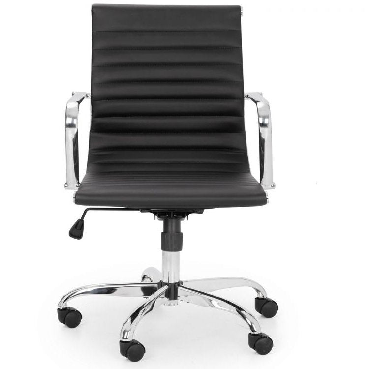 Gio Office Chair - Black & Chrome