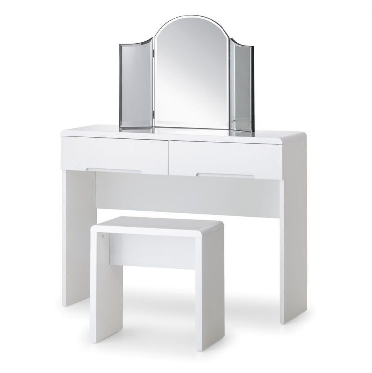 Manhattan Dressing Table with 2 Drawers - White