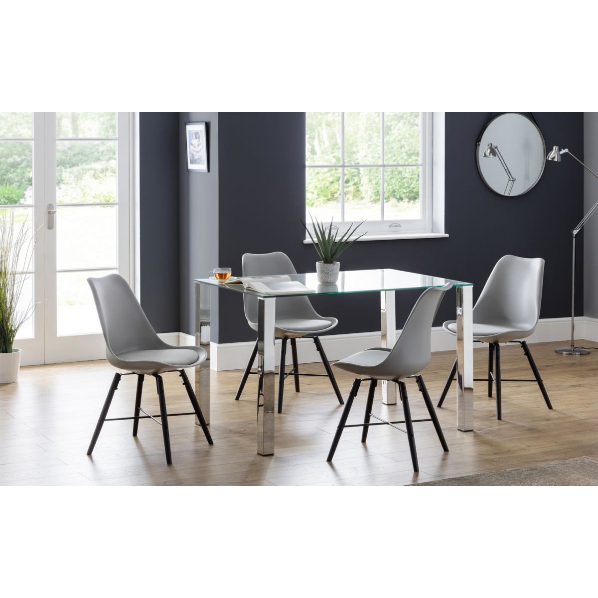 Kari Dining Chair - Grey & Black