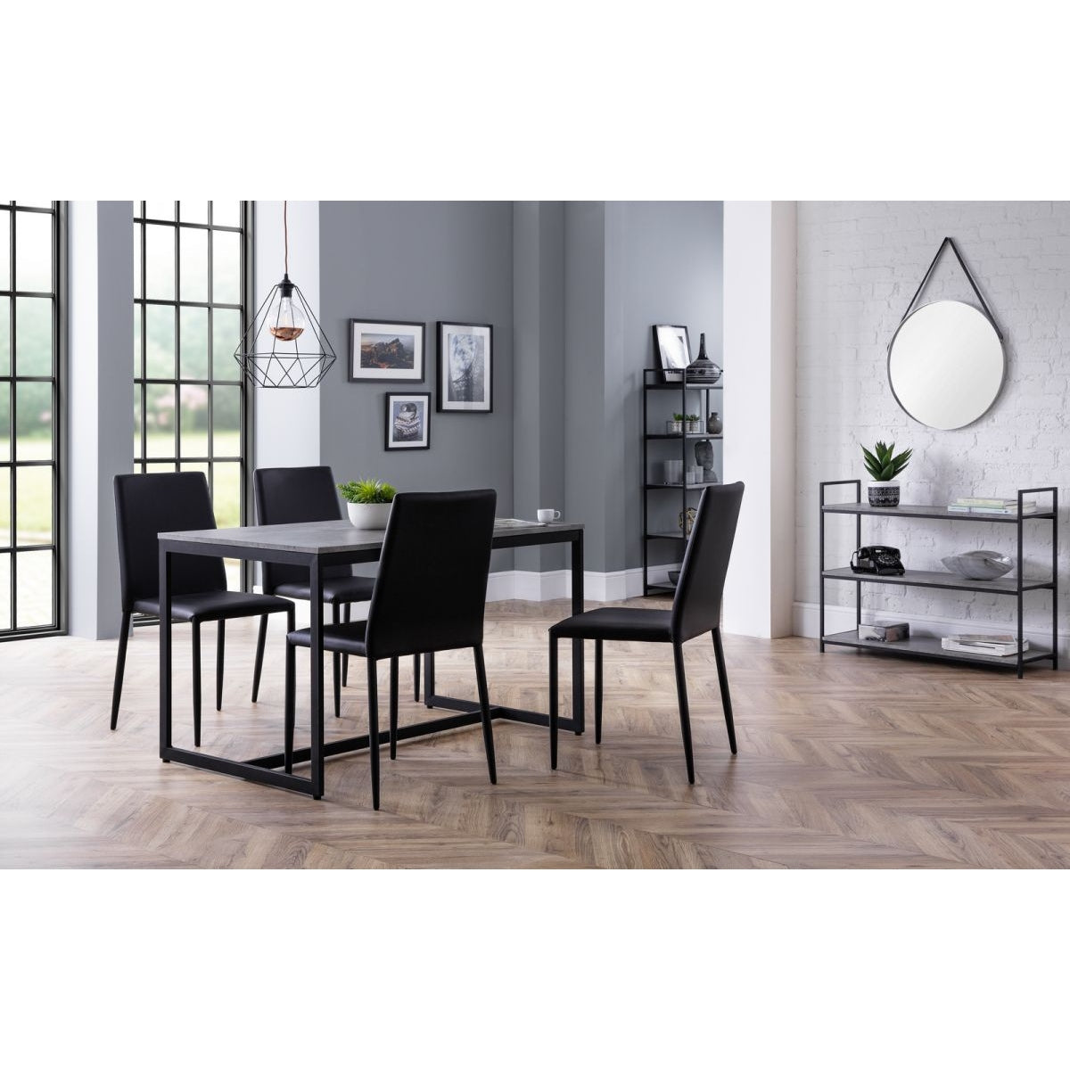 Staten & Jazz Black Dining Set