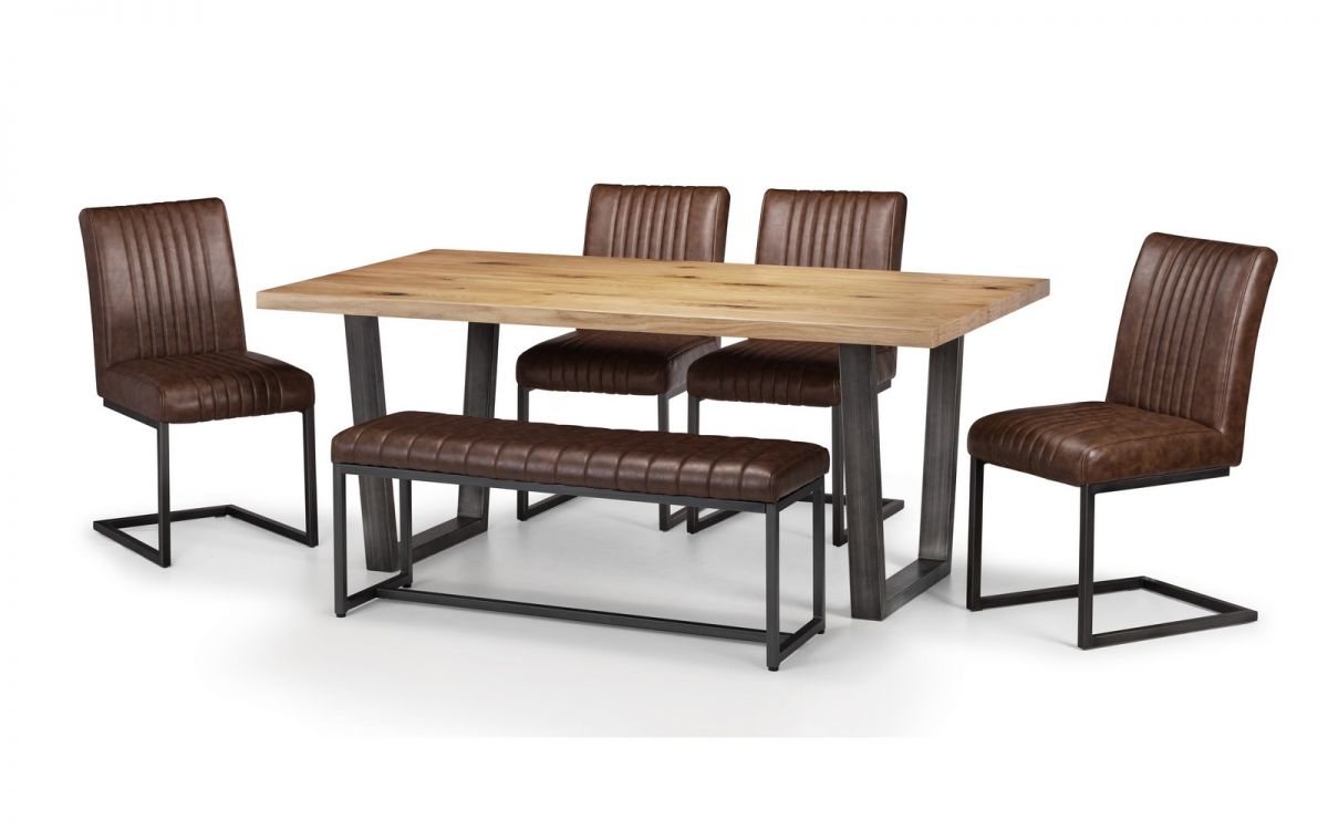 Brooklyn Dining Set - Upholstered Bench & 4 Chairs