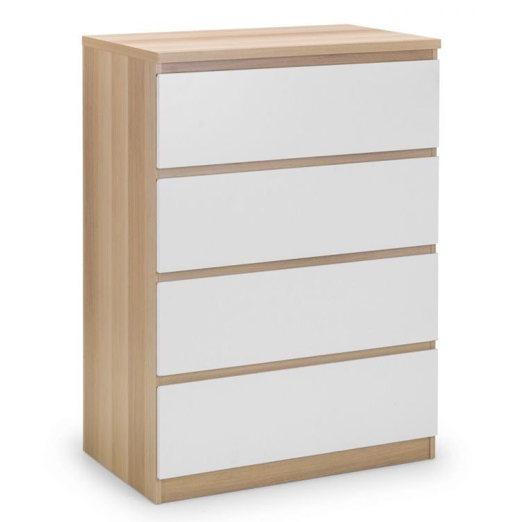 Jupiter 4 Drawer Chest - White/Oak
