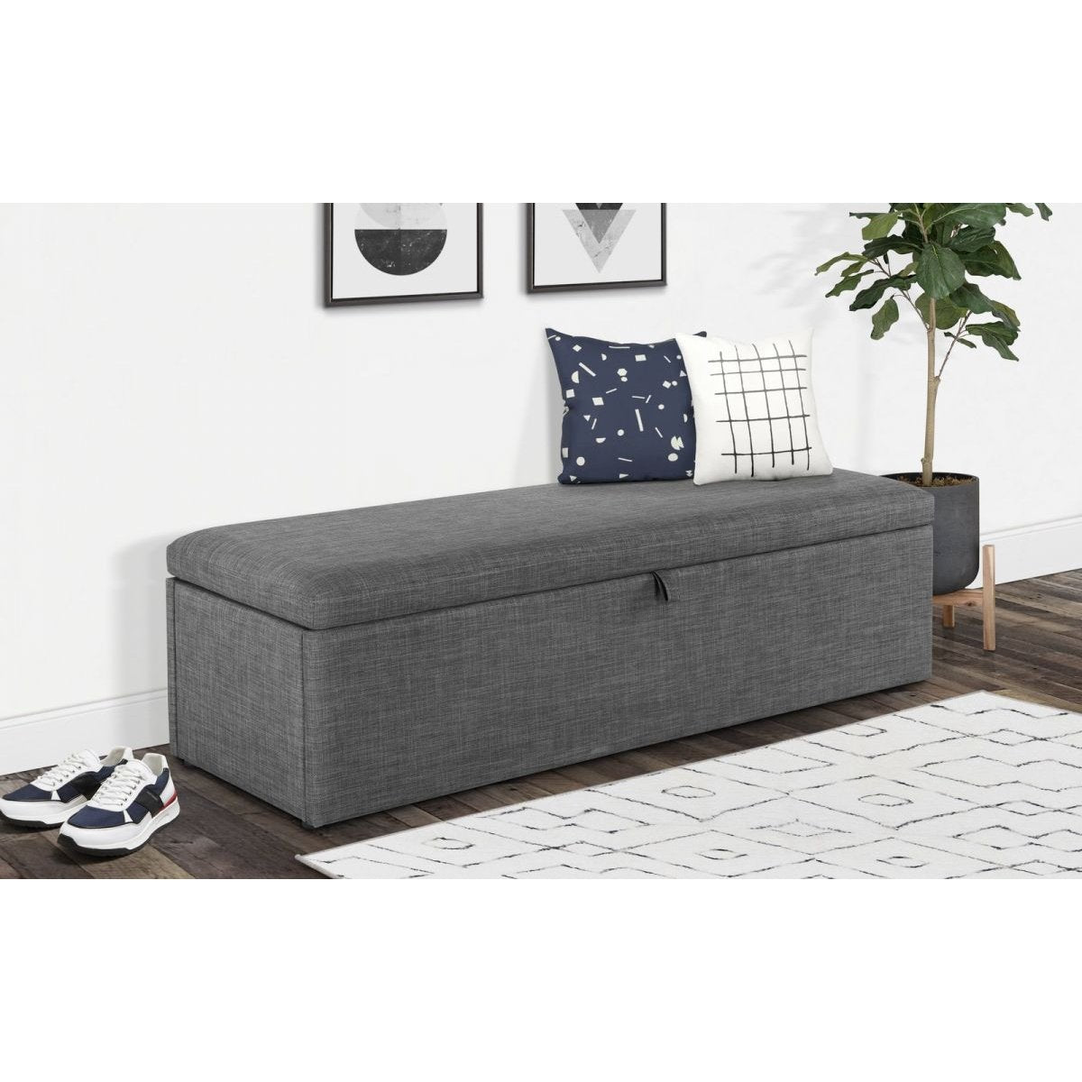 Sorrento Blanket Box - Slate Grey