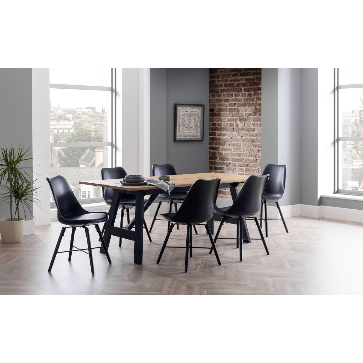 Hockley & Kari Black Dining Set