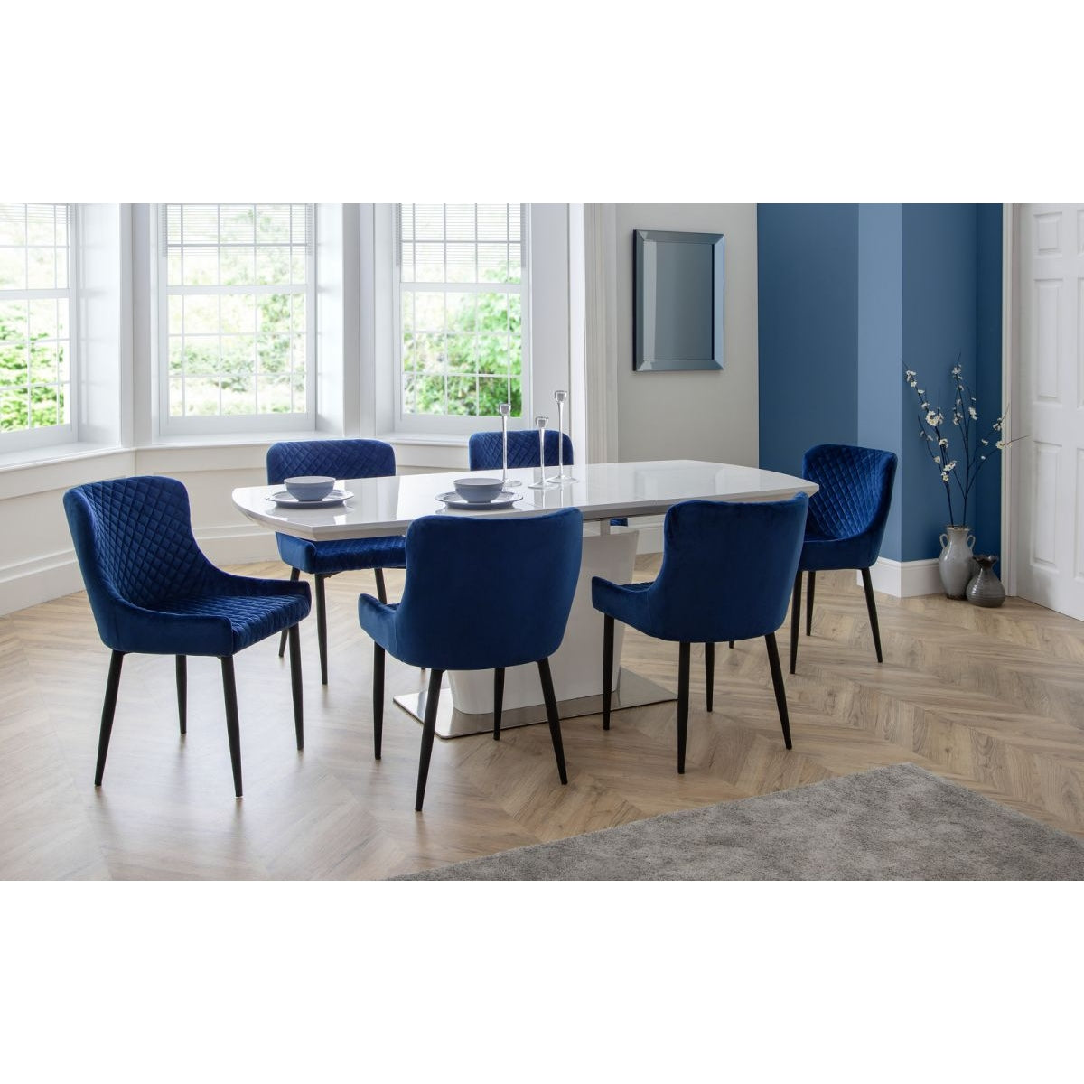 Como & Luxe Blue Dining Set