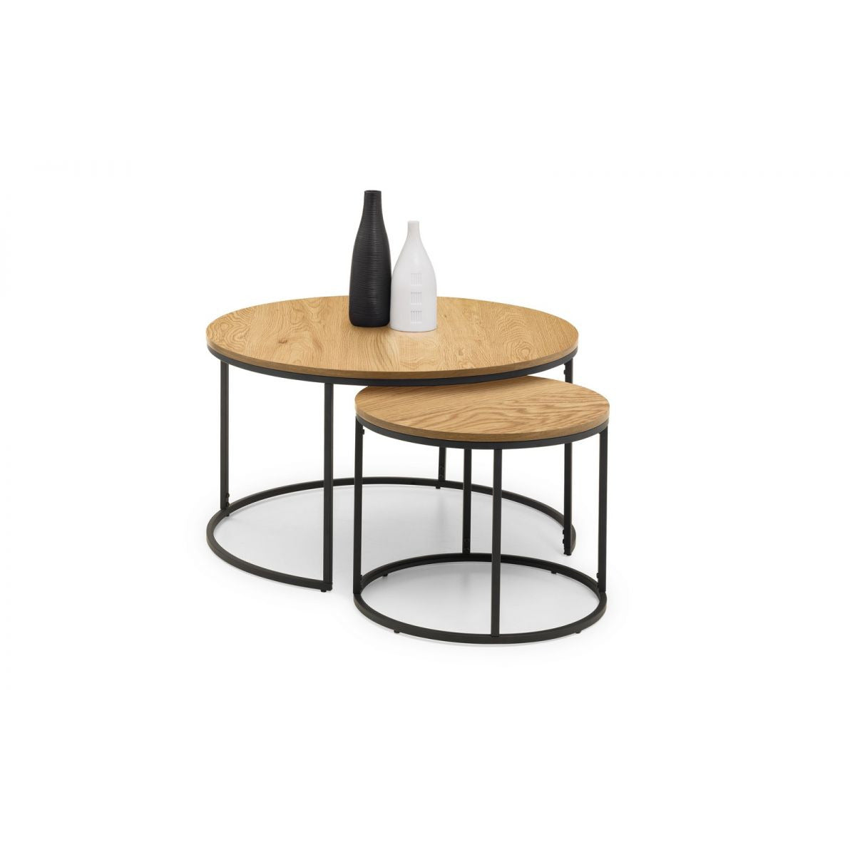 Bellini Round Nesting Coffee Table - Oak