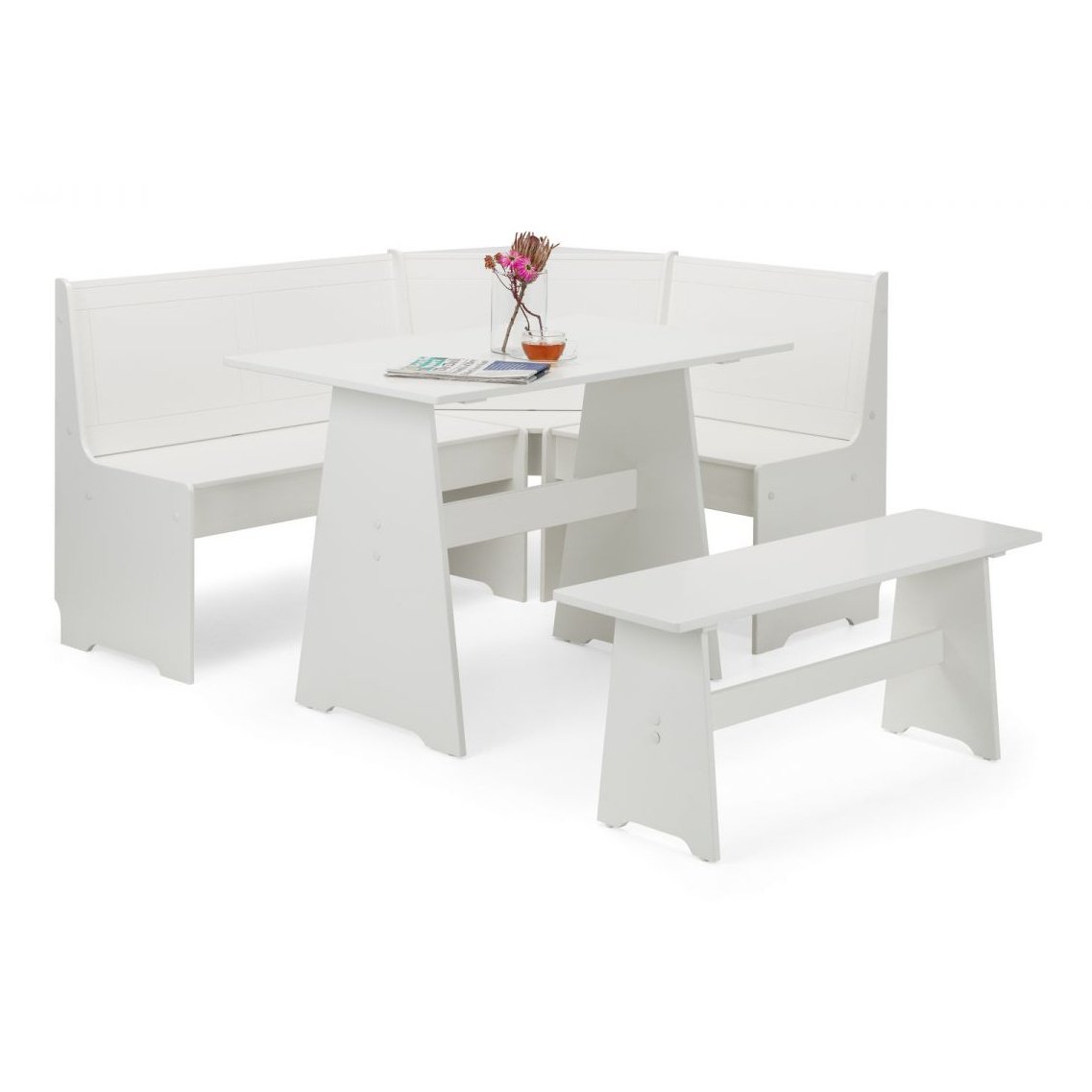 Newport Corner Dining Set - Surf White