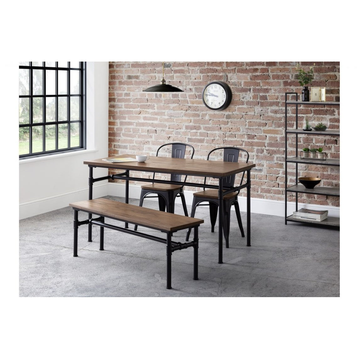 Carnegie Dining Table, Bench & 2 Grafton Chairs