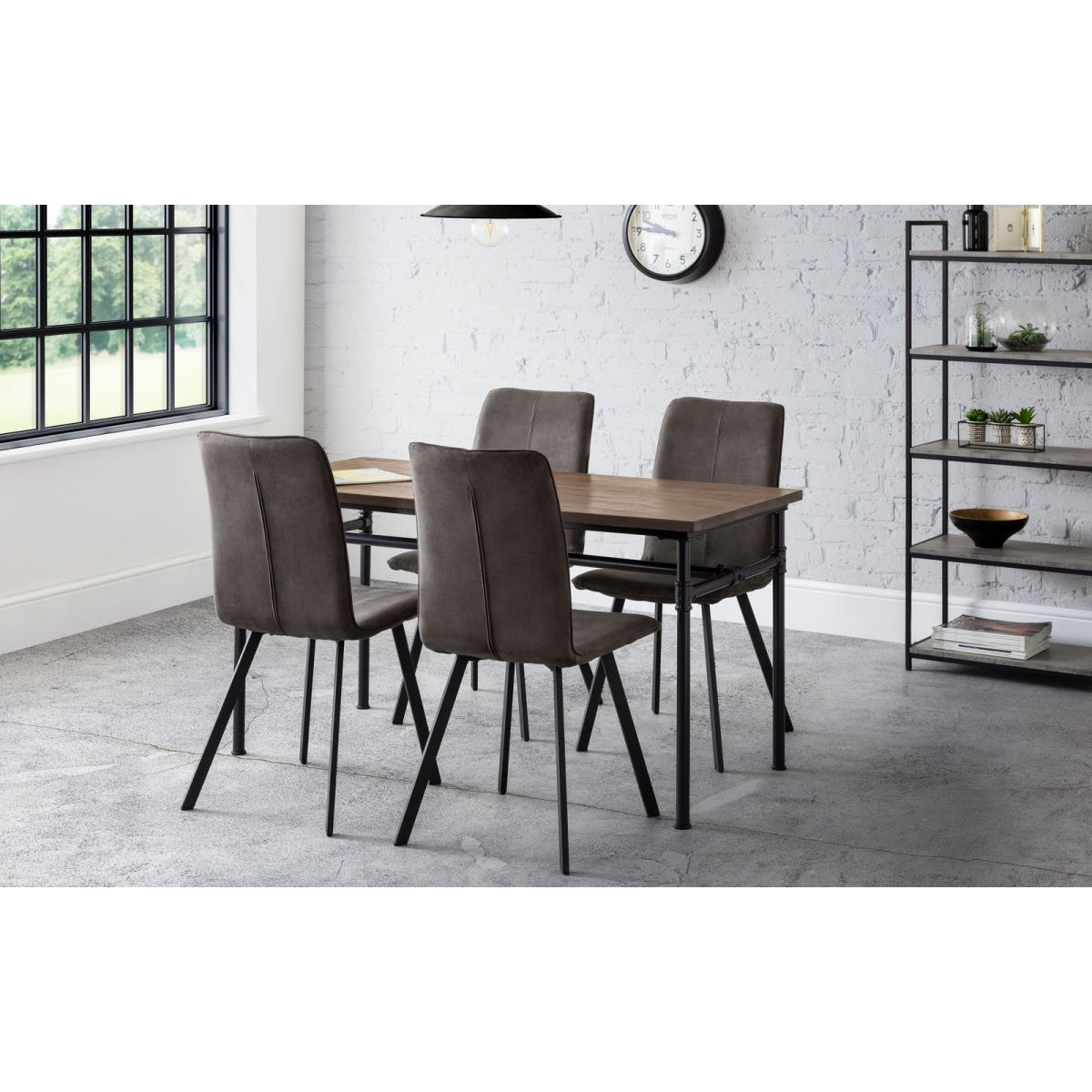 Carnegie Dining Table & 4 Monroe Chairs