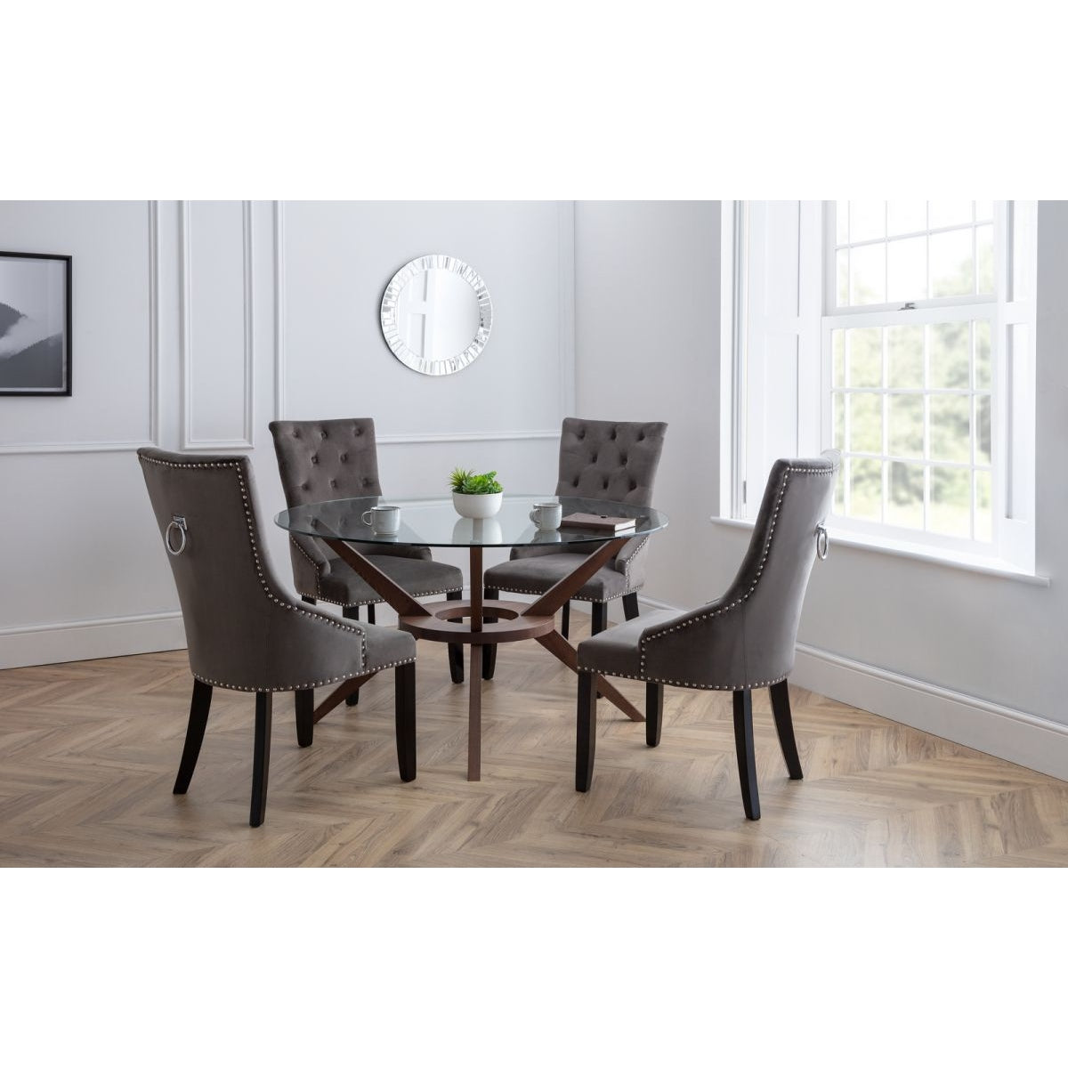 Chelsea Large Dining Table & 4 Veneto Dining Chairs