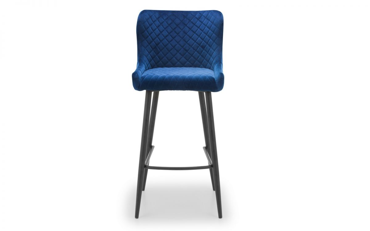 Grafton Bar Table & 2 Luxe Blue Bar Stools