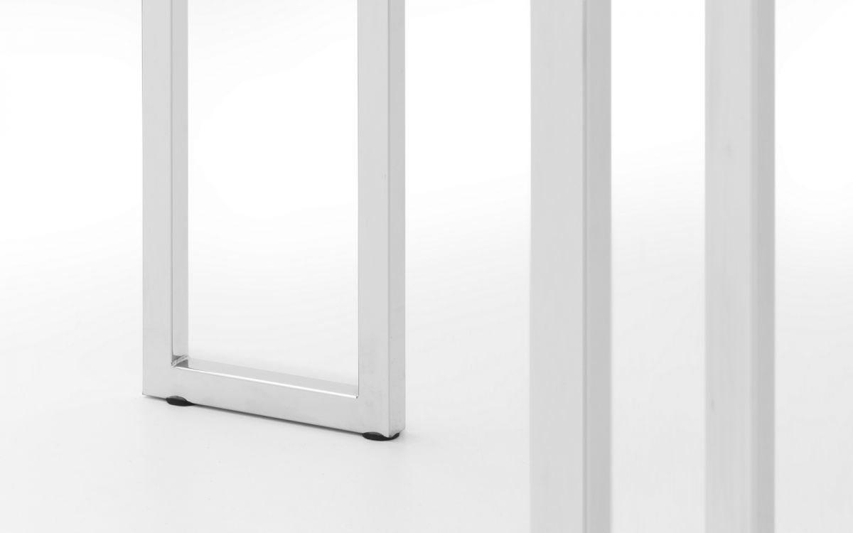 Positano Dining Table & 4 Calabria Cantilever Velvet Grey Chairs