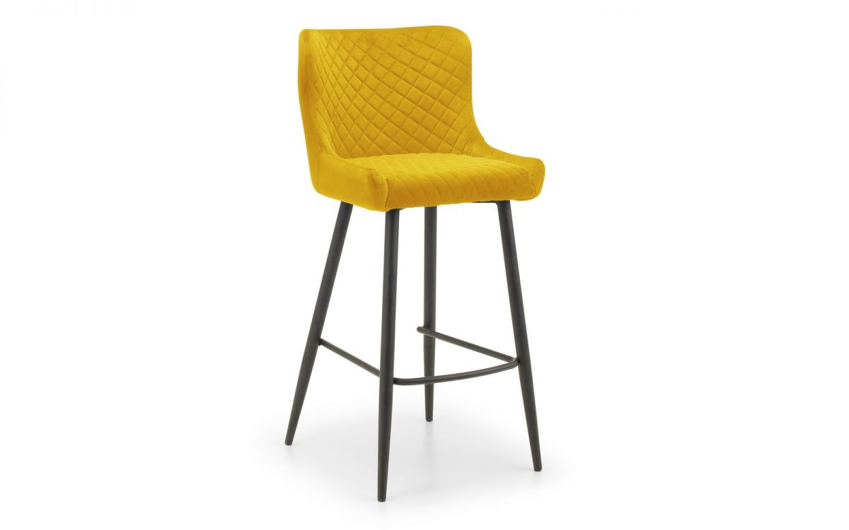 Grafton Bar Table & 2 Luxe Mustard Bar Stools