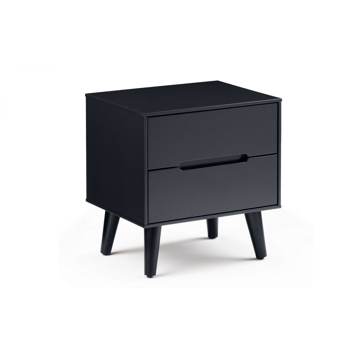 Alicia 2 Drawer Bedside - Anthracite Julian Bowen