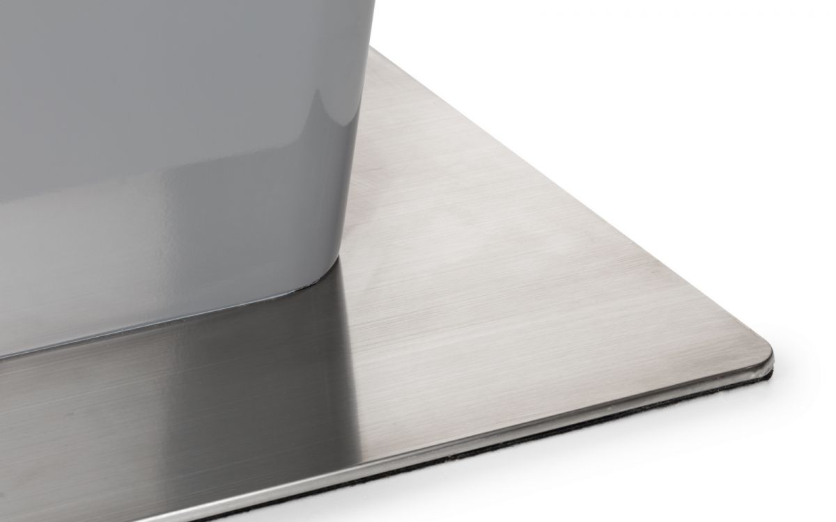 Como High Gloss Grey Table & 6 Luxe Grey Chairs