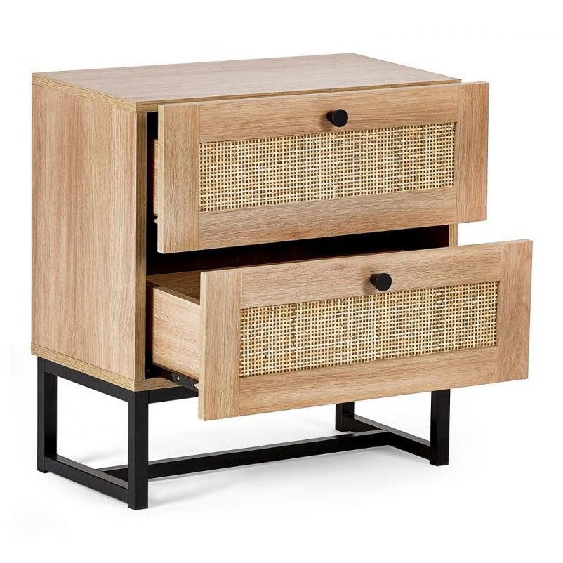 Padstow 2 Drawer Bedside - Oak