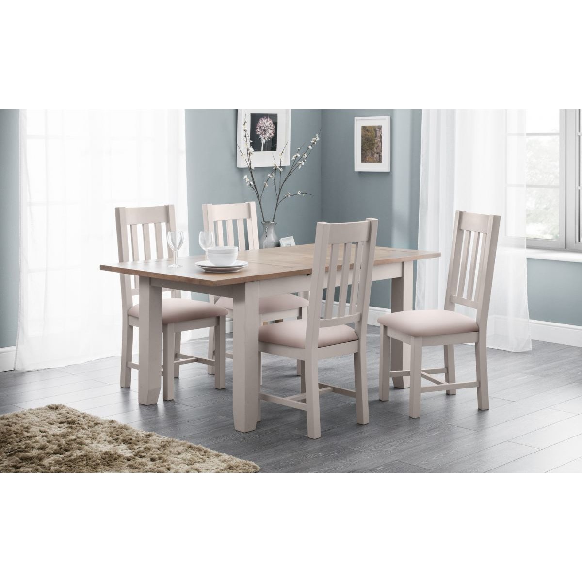 Richmond Extending Dining Table - Elephant Grey
