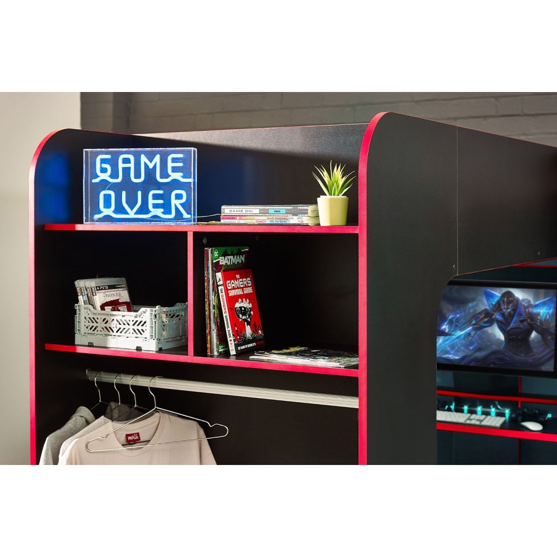 Impact Gaming Bunk - Black/Red