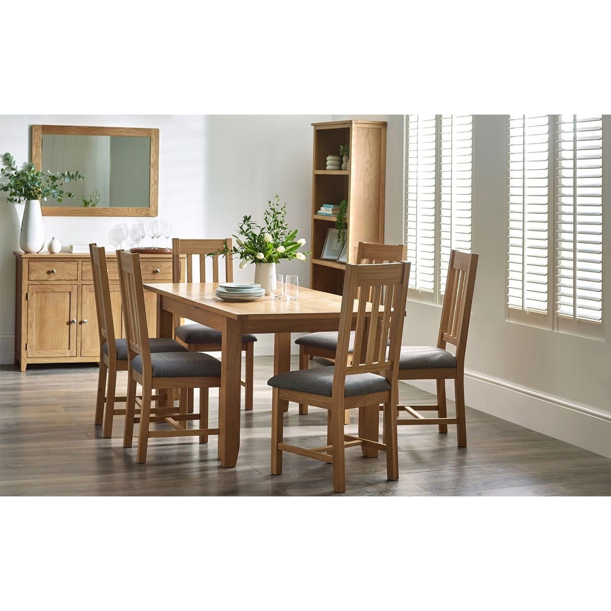Mallory Extending Dining Table & 6 Mallory Dining Chairs