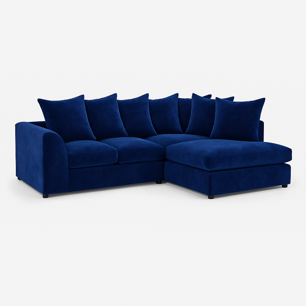 Dylon Right Hand Corner Chaise Sofa Velvet