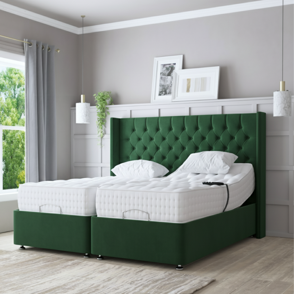 Serenity Motion Adjustable Bed – Electric Adjustable Base with Memory Gel Mattress | BLACK