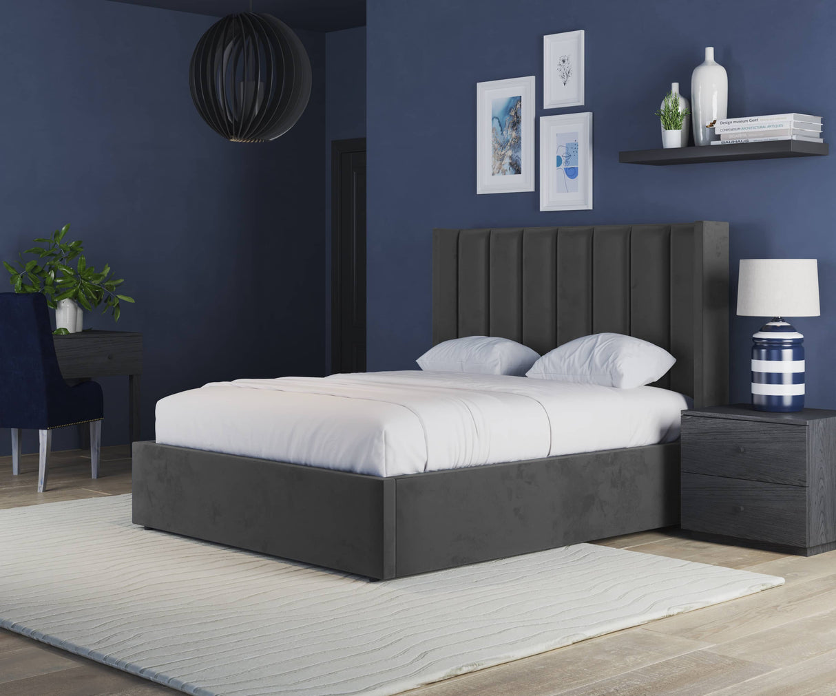 Paris Electric Adjustable Bed Frame with Winged Headboard