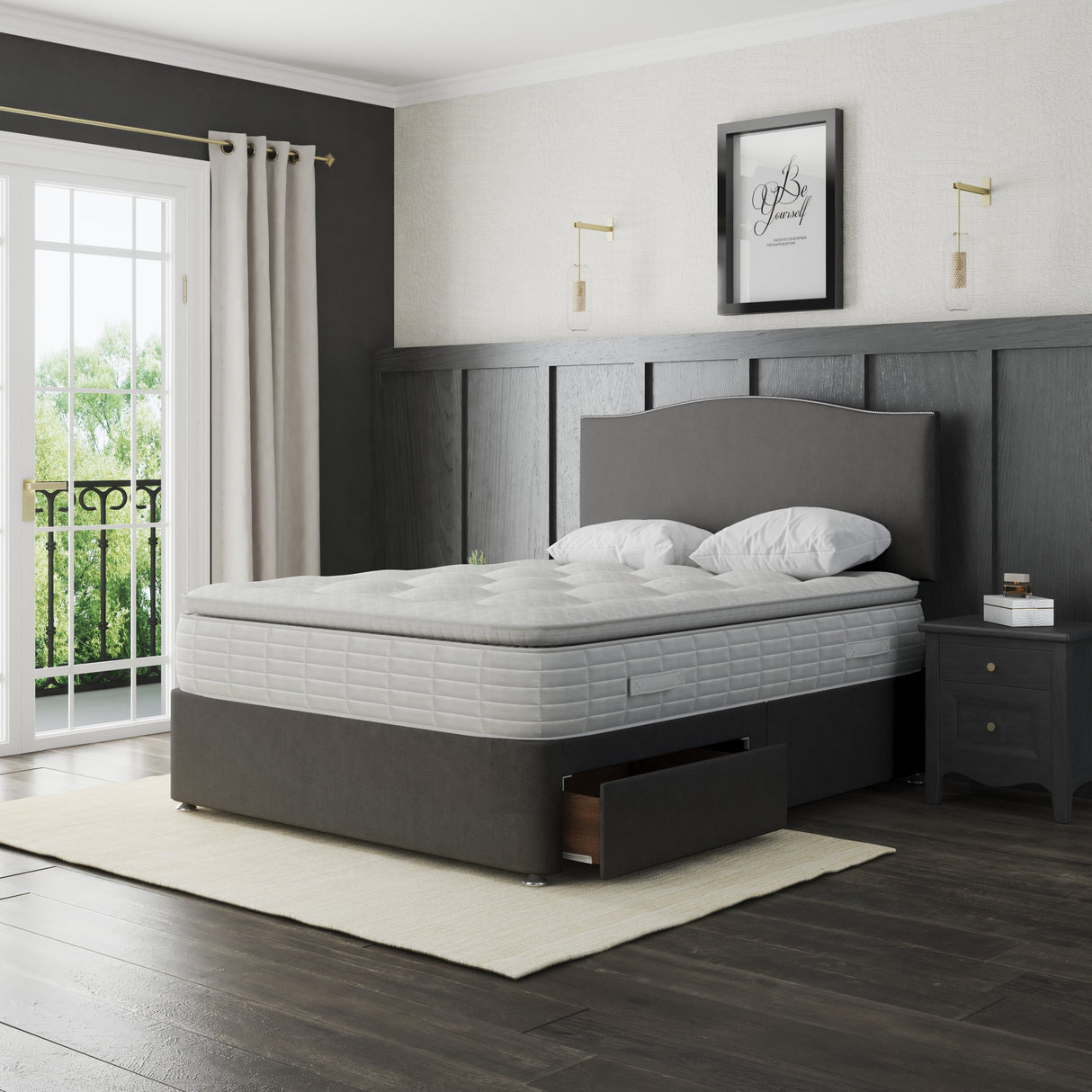 Nicole Bed Divan Base And Headboard