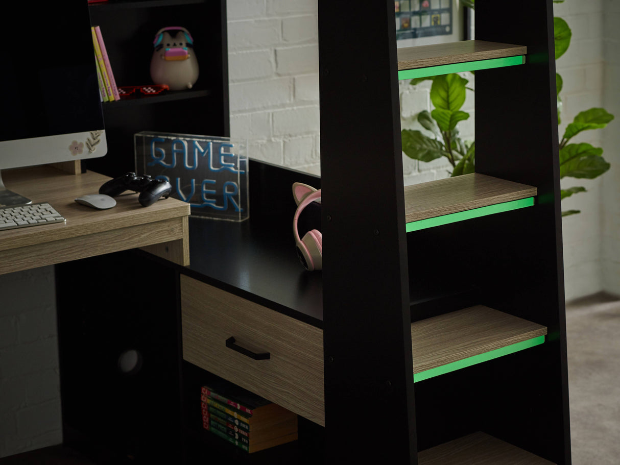 Blaze Gaming Highsleeper - Black And Pale Wood