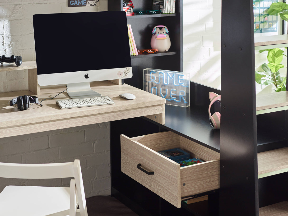 Blaze Gaming Highsleeper - Black And Pale Wood