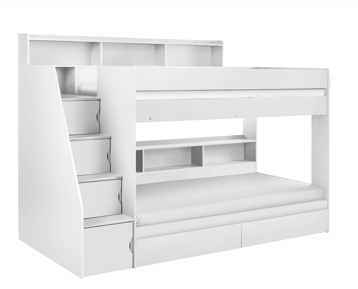 Camelot Staircase Bunk - All White