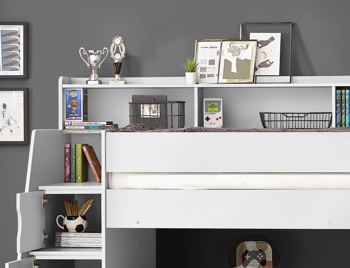 Camelot Staircase Bunk - All White