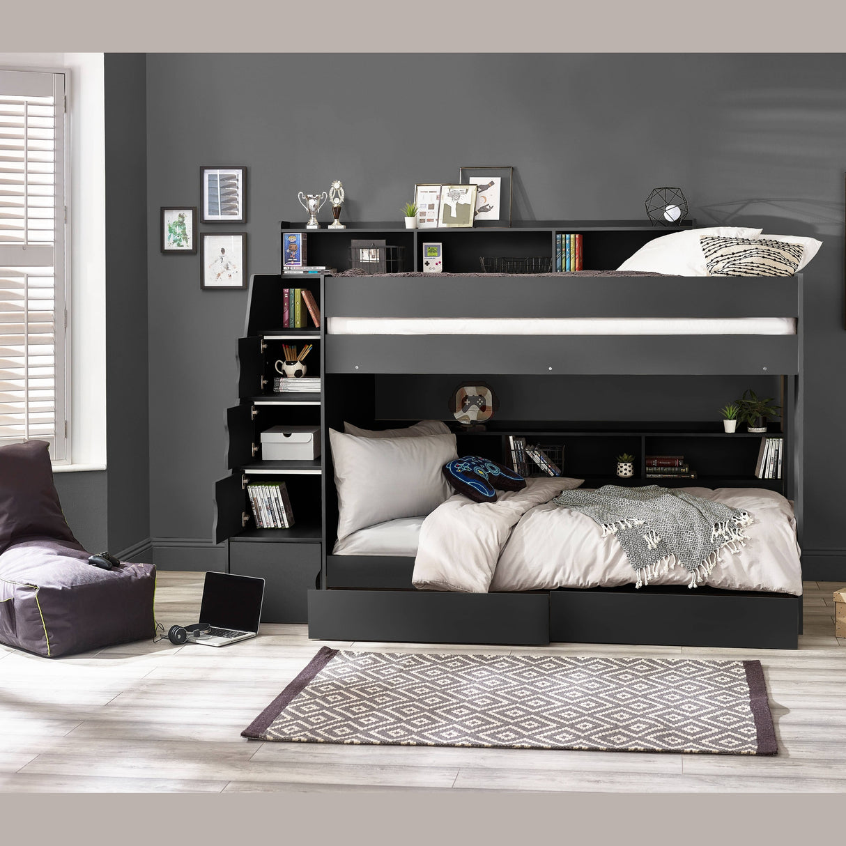 Camelot Staircase Bunk - Anthracite