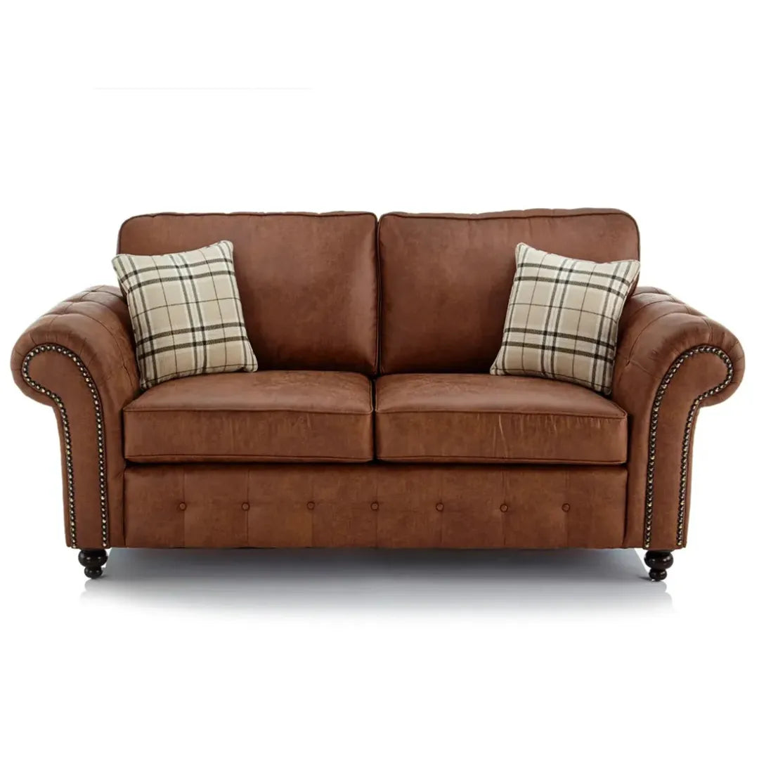 Oakland Chesterfield Sofa Suede 2 Seater