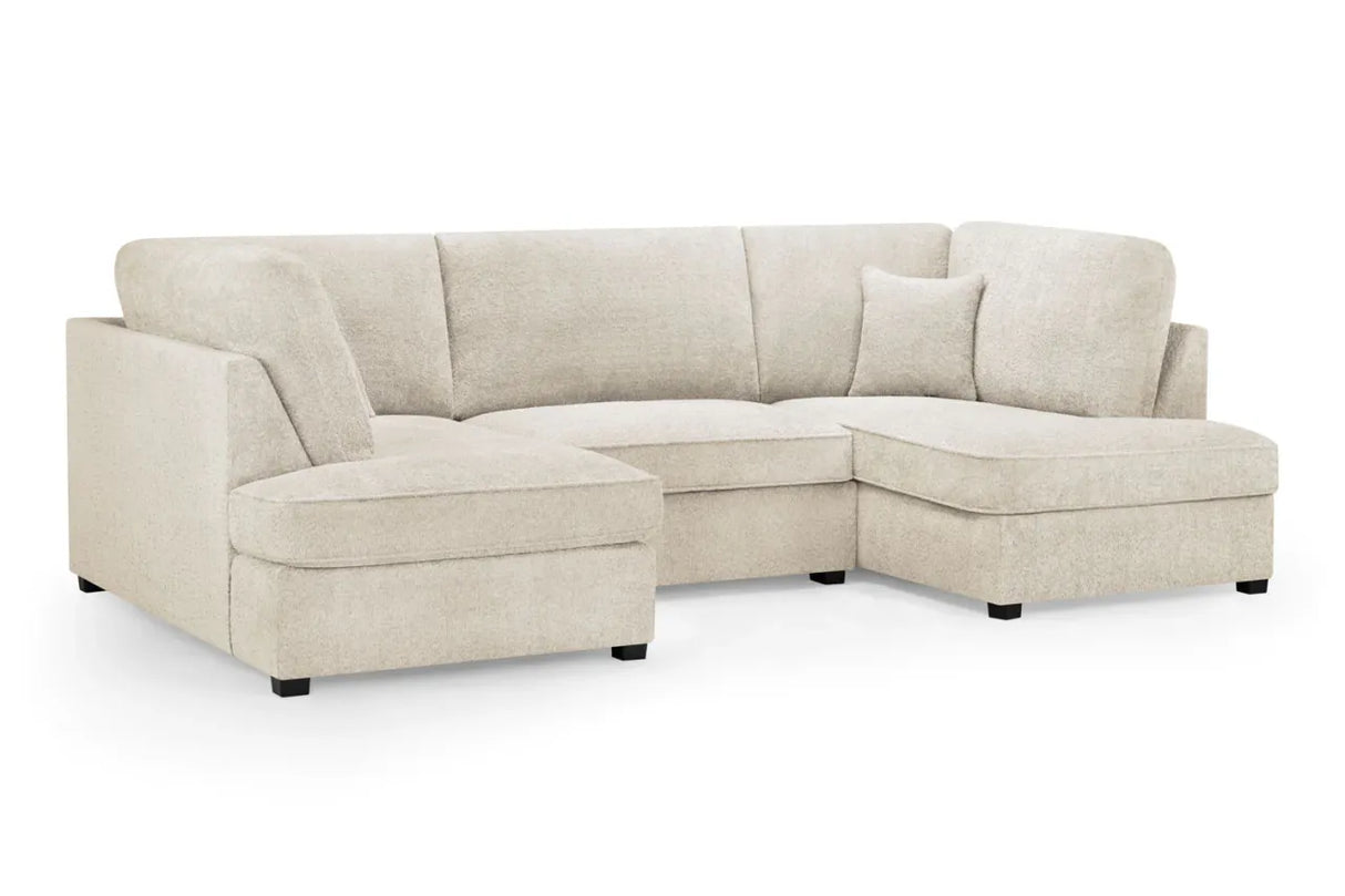 Carnaby Sofa Boucle Beige U Shape Corner Including Footstool