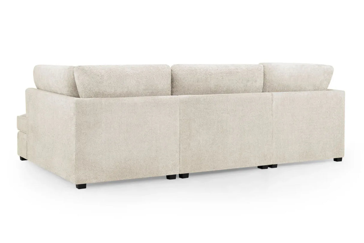 Carnaby Sofa Boucle Beige U Shape Corner Including Footstool
