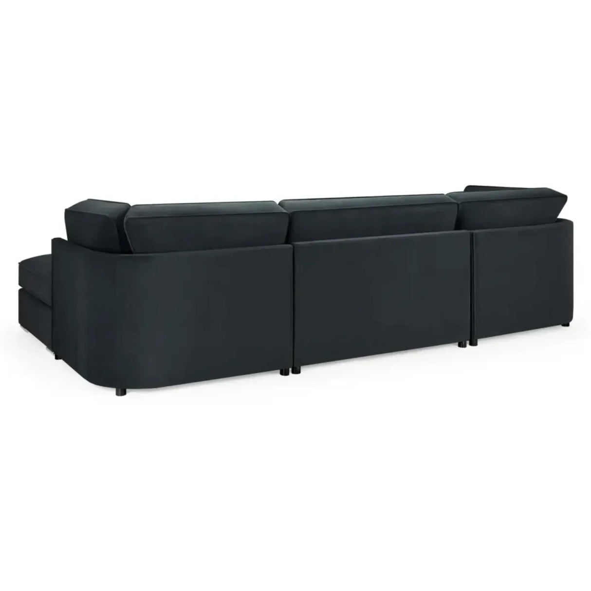 Belgravia Slate Velvet Fabric Corner U Shape Sofa