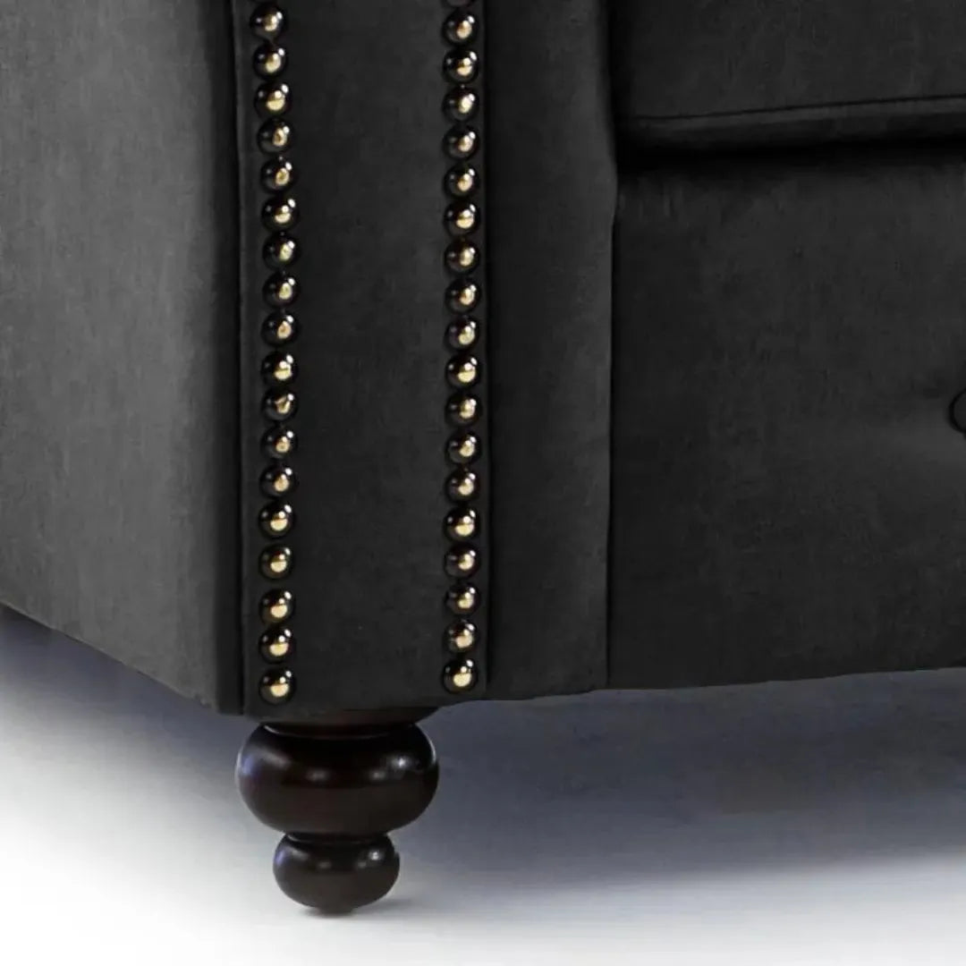 Oakland Chesterfield Sofa Suede 3 Seater