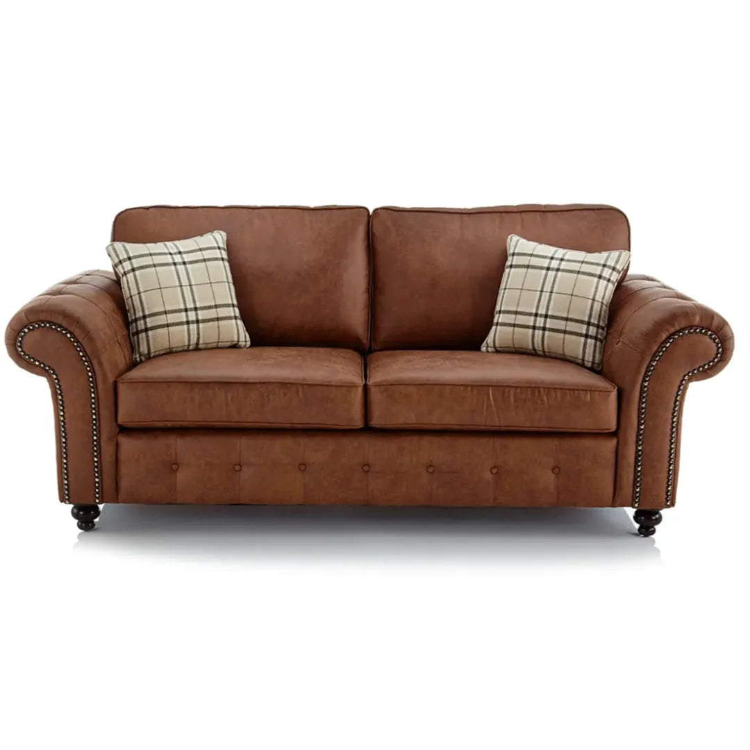 Oakland Chesterfield Sofa Suede 3 Seater