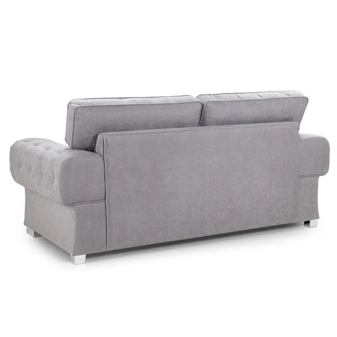 Verona Fabric Sofa FullBack 3 Seater And 2 Seater Set Grey Or Black